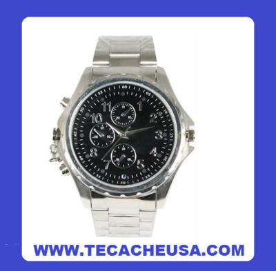 8GB Black Stainless Steel Spy Watch Camera