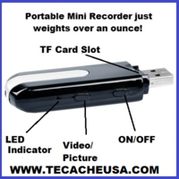 HD 1280x960 Mini USB Flash Drive Spy Camera Hidden DVR - Thumbnail 2