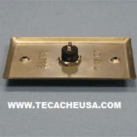 Push-to-Exit Button Wall Plate, Rectangle, Stainless Steel with Red Button - Thumbnail 1