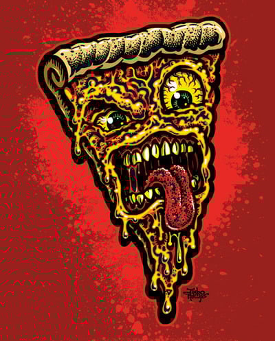 Pizza Face 18x24 high quality print