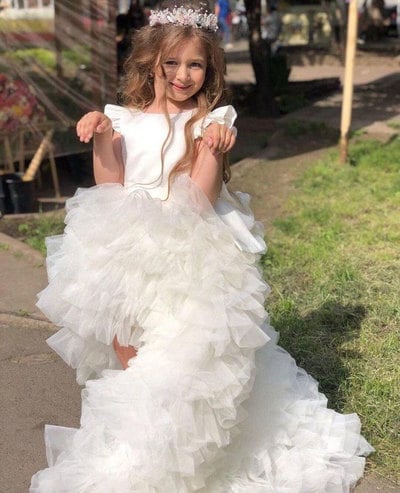 Hi Low Flower Girl Dresses Birthday Dress