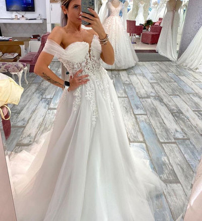 Off the Shoulder Bridal Gown Wedding Dress