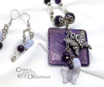 Amethyst Butterfly Set
