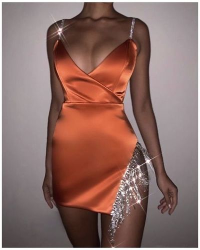 Sexy Tight V Neck Red Short Mini Evening Party Dress