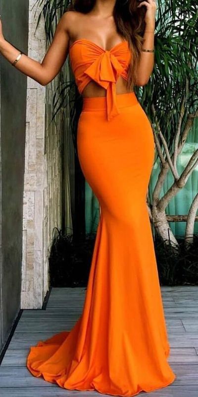 Sexy Two Piece Mermaid Prom Dress,2021 Long Evening Party Dress Vestido,168