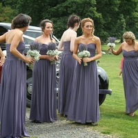 Simple Sweetheart Lavender Chiffon Long Bridesmaid Dresses  - Thumbnail 2
