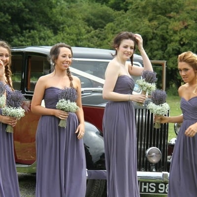 Simple sweetheart lavender chiffon long bridesmaid dresses  - Thumbnail 2