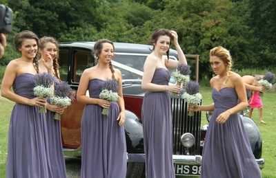 Simple Sweetheart Lavender Chiffon Long Bridesmaid Dresses