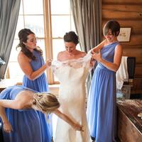 One Shoulder Lavender Chiffon Bridesmaid Dresses - Thumbnail 1