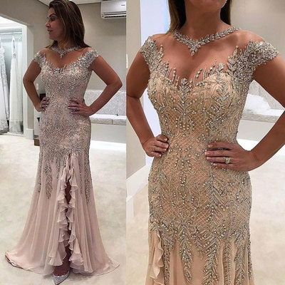 Mother of the Bride Dresses with Appliques Slit
