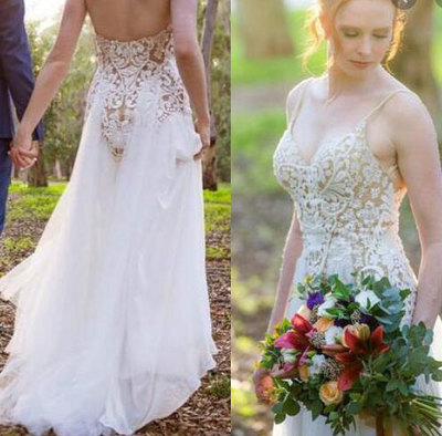 Spaghetti Straps Wedding Dresses Bridal Gown