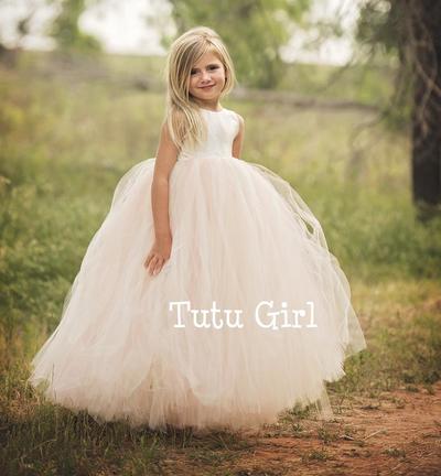 Flower Girl Dresses, Tulle Flower Girl Dress Blush, Blush Tutu Dress