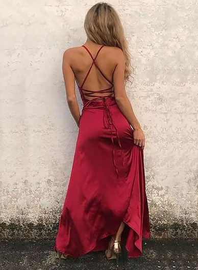 A-Line/Princess Prom Dresses Flattering Floor-Length Cowl Neck Sleeveless,323