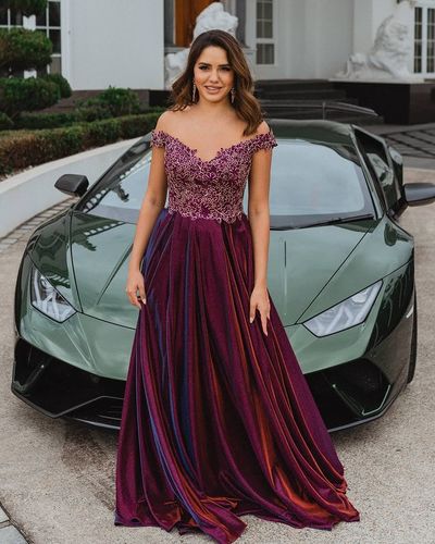 Off the Shoulder Long Prom Dresses