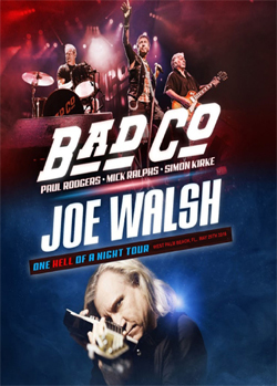 BAD COMPANY & JOE WALSH Live At The Perfect Vodka Amphitheatre, West Palm Beach, FL 05.29.2016 DVD