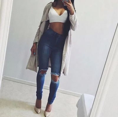 Sexy Fashion Blue Jeans