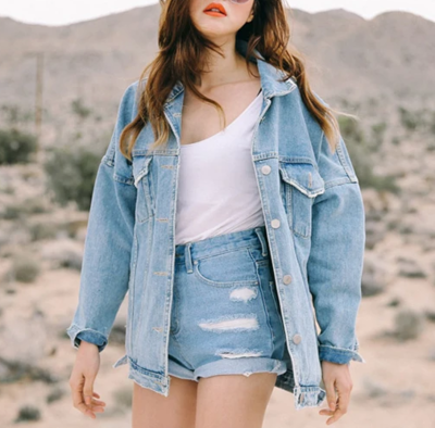 Long Sleeve Fashion Denim Coat