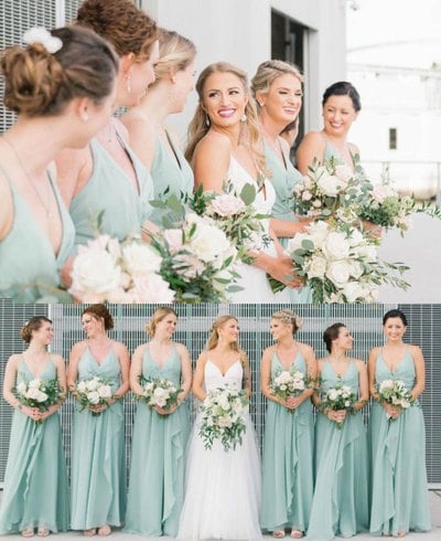 Halter Bridesmaid Dresses Chiffon