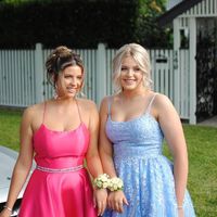 Gorgeous A-Line Scoop Neck Cross Back Sky Blue Prom Dresses - Thumbnail 3