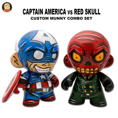 Captain America vs Red Skull combo 4" Munny set