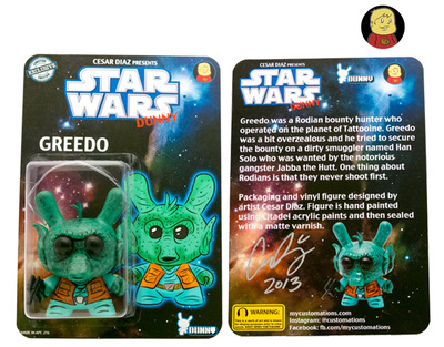 Star Wars Greedo Dunny carded custom