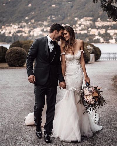 Mermaid Sweetheart Ivory Tulle Wedding Dresses with Appliques