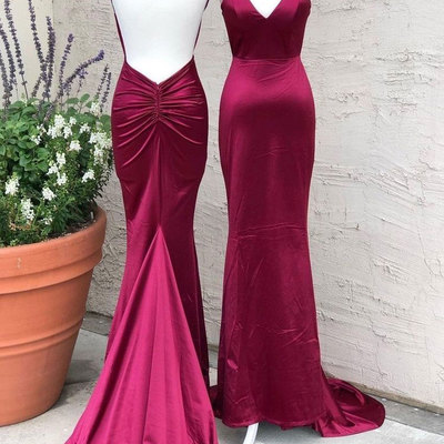 Spaghetti straps backless prom dresses - Thumbnail 4