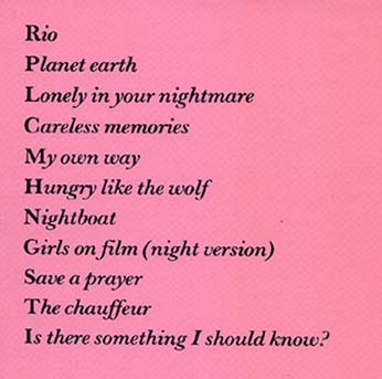 DURAN DURAN. The Best DVD