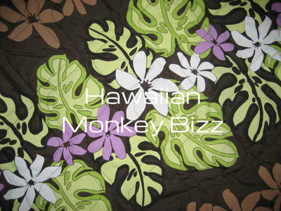 "BROWN - TIARE FERN" Hawaiian Seat Covers - 2PC (QUILTED)
