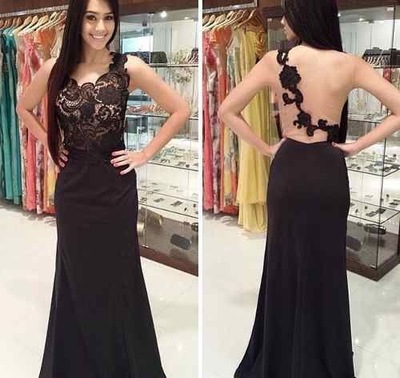 Black Prom Dresses with Lace