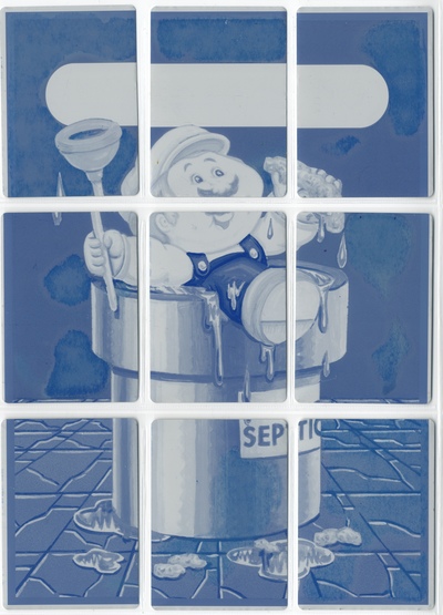 Pooper MARIO / Plumb EARL 9 Plate Puzzle Sets