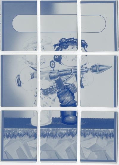 Contra DICK / Up, Up, Down, Down, Left, Right, Left, Right, B, ABE 9 Plate Puzzle Sets