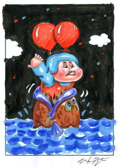 BILL Loon Fight/ Fish Food JUDE Color Rough - Nintendopes Series 2 2021