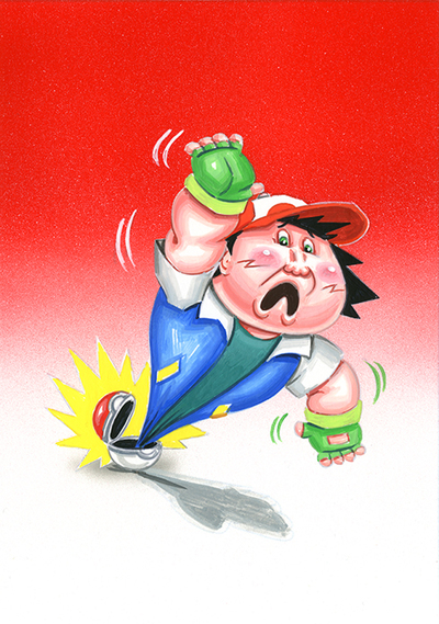 Apprehended ASH / Caught 'Em AL Final Art - Nintendopes Series 2 2021