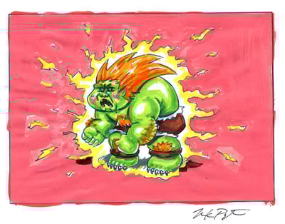 Jolted JIMMY / Shockwave DAVE Color Rough - Nintendopes Series 2 2021