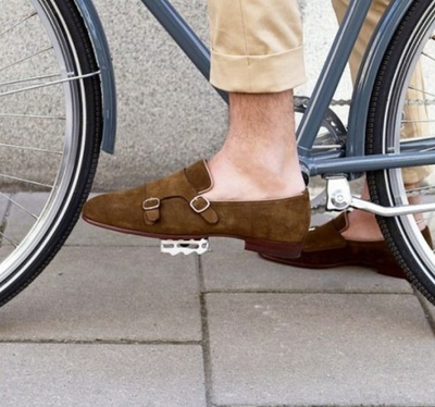 Decent Hand Stitch Coco Brown Luxurious Shoes, Double Monk Strap Suede Wedding Shoes