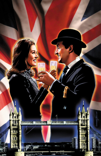 Steed and Mrs. Peel 4 Artist Print