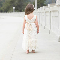 Gorgeous A-Line Lace Spring Flower Girl Dresses for Wedding Party - Thumbnail 1