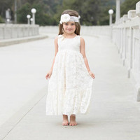 Gorgeous A-Line Lace Spring Flower Girl Dresses for Wedding Party - Thumbnail 2