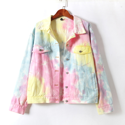 New gradient color denim jacket