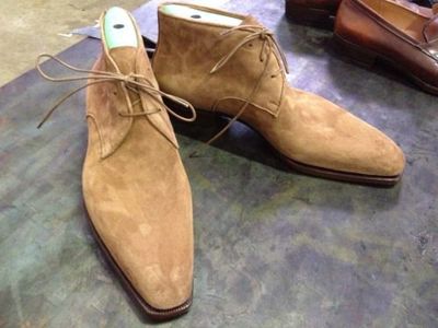 Men Camel Suede Chukka Lace Up Boot, Formal Wearing Dress Chukka Boot For Men