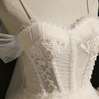 Champagne tulle short A line prom dress party dress - Thumbnail 2