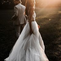 Exquisite A-Line Halter Lace Tulle Wedding Dresses - Thumbnail 1
