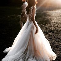Exquisite A-Line Halter Lace Tulle Wedding Dresses - Thumbnail 2