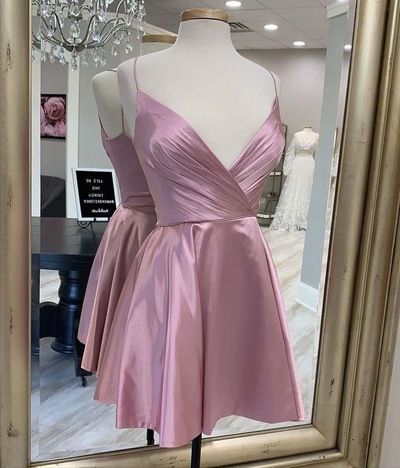 Spagehtti Straps Short Homecoming Dresses