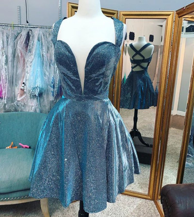 Criss Cross Short Homecoming Dresses