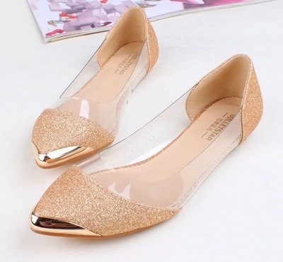 Transparent pointed shoes S-492