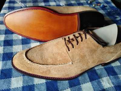 Latest Design Men Handmade Suede Material Formal Dress Lace Ups Shoes