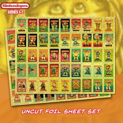 Nintendopes - Series 1-2 - Uncut Foil Sheet Set