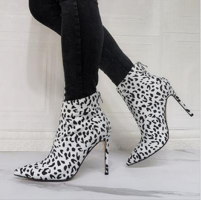 Leopard print fashion super high heel women's short boots S-531